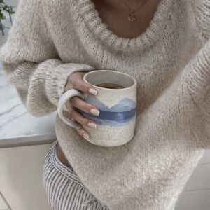 Handmade Pottery Mountain View Art Mug